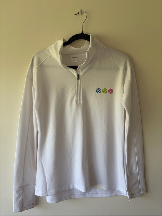 Tops - Sport-Tek Womens Small White Pickleball Quarter Zip Pullover Tags Sleeve Marks